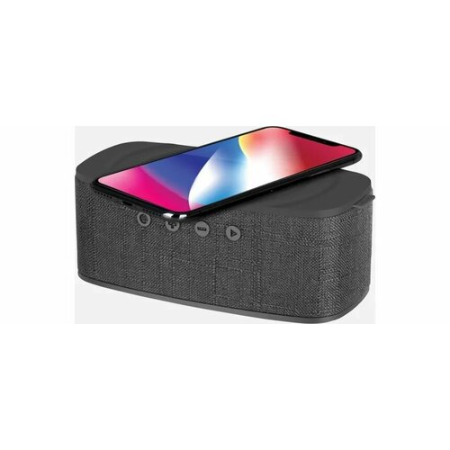 колонка momax q zonic wireless charging bluetooth speaker red беспроводная красный Колонка Momax Q.Zonic с беспроводной зарядкой Wireless Charging Bluetooth Speaker - Grey