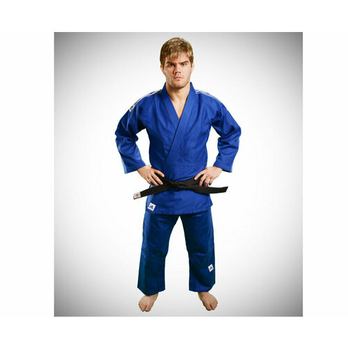 Кимоно для дзюдо adidas без пояса, размер 160, синий