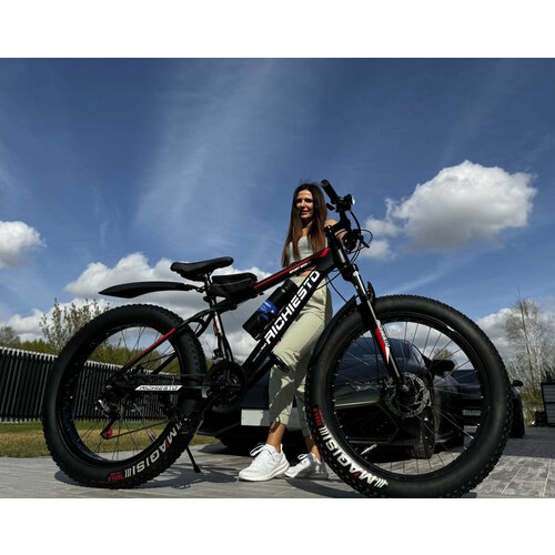 Велосипед Фэтбайк SPR Richiesto 26 Горный Спортивный Взрослый Подростковый черно-красный 27200₽