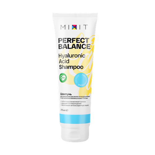 Mixit Perfect Balance Шампунь для совершенства волос и поддержания баланса кожи головы Hyaluronic acid shampoo 275 мл 1 шт