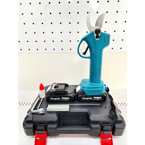 Аккумуляторный бесщеточный секатор Magida JL-JD09 21В, 2х2Ач, кейс