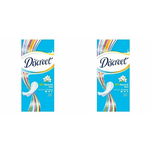 Discreet Ежедневные прокладки Deo Spring Breeze, 20 штук в упаковке, 2 упаковки