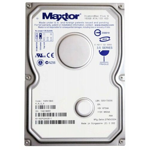 Жесткий диск Maxtor 6Y160P0 160Gb 7200 IDE 3.5 HDD