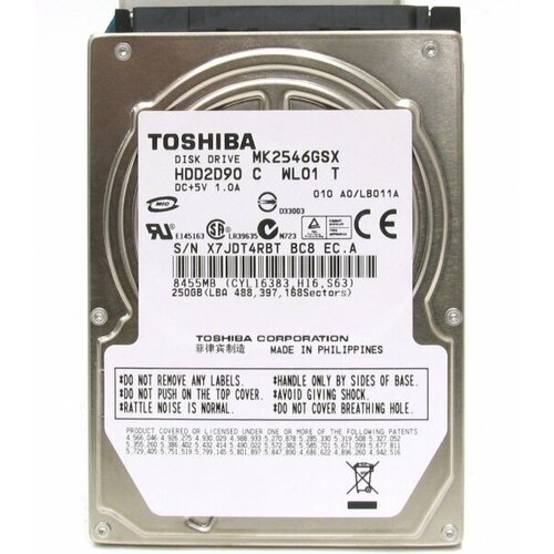 Жесткий Диск Toshiba HDD2D90 250Gb 5400 SATAII 2,5" HDD