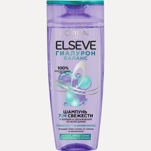 Изображение товара Шампунь для жирных волос L'oreal Paris Elseve Гиалурон Баланс 72ч Свежести, 400 мл
