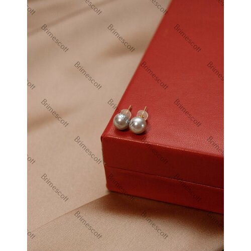 Серьги , жемчуг культивированный, золотой, белый