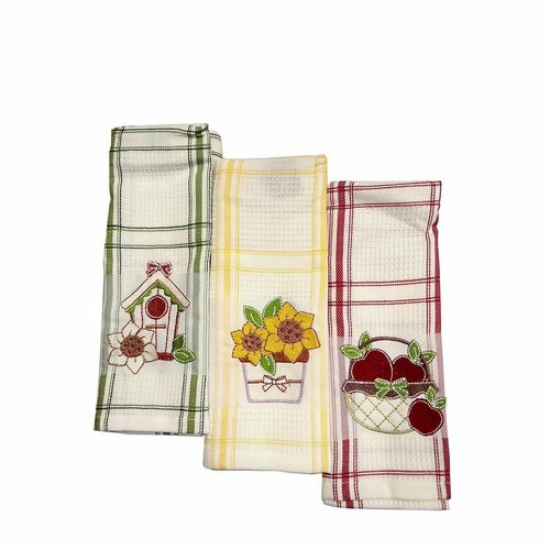 Набор кухонных полотенец 3 шт 50х70 см Vingi Ricami 3280₽