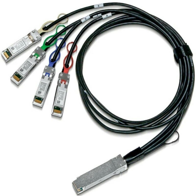 Кабель Mellanox MCP7F00-A002R30N Direct Attach Copper Splitter Cable Ethernet 100GbE to 4x25GbE QSFP28 to 4xS to 4xSFP28 2m Colored 30AWG CA