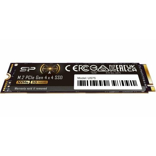 Накопитель SSD Silicon Power PCI-E 4.0 x4 2TB SP02KGBP44US7505 US75 M.2 2280 накопитель ssd m 2 2280 silicon power sp512gbp34a60m28 p34a60 512gb pci e 3x4 2200 1600mb s mtbf 2m