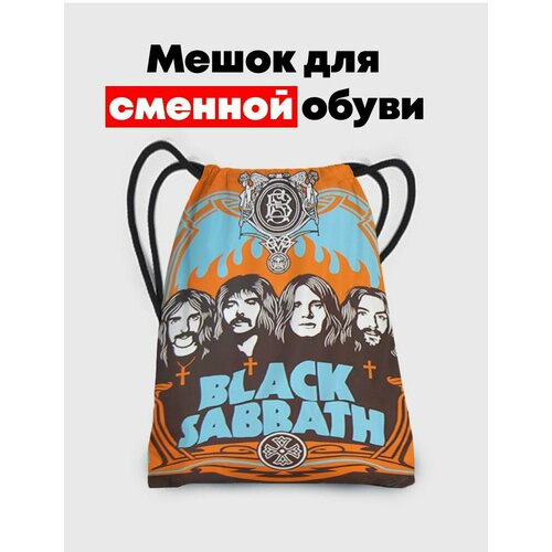 Мешок - сумка для обуви Black Sabbath - Блэк Саббат сумка для обуви coolpodarok аниме блэк рок шутер девушка на фоне черепа