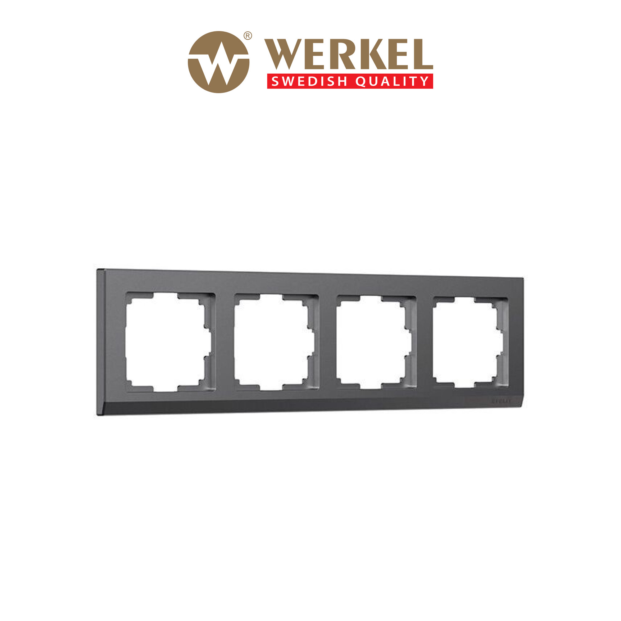 Рамка из пластика на 4 поста Werkel Stark W0041864 графит матовый