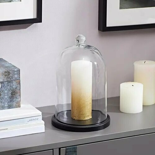 Колпак с подставкой Родрик стекло цвет прозрачный 25 см 1472₽