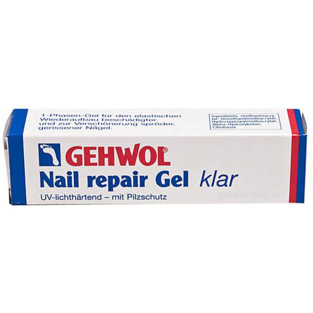 Восстанавливающий протезирующий гель для ногтей Gehwol Nail Repair Gel klar M 5мл