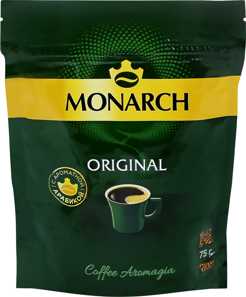 Кофе растворимый JACOBS Monarch/Monarch Original натуральный сублимированный, 75г