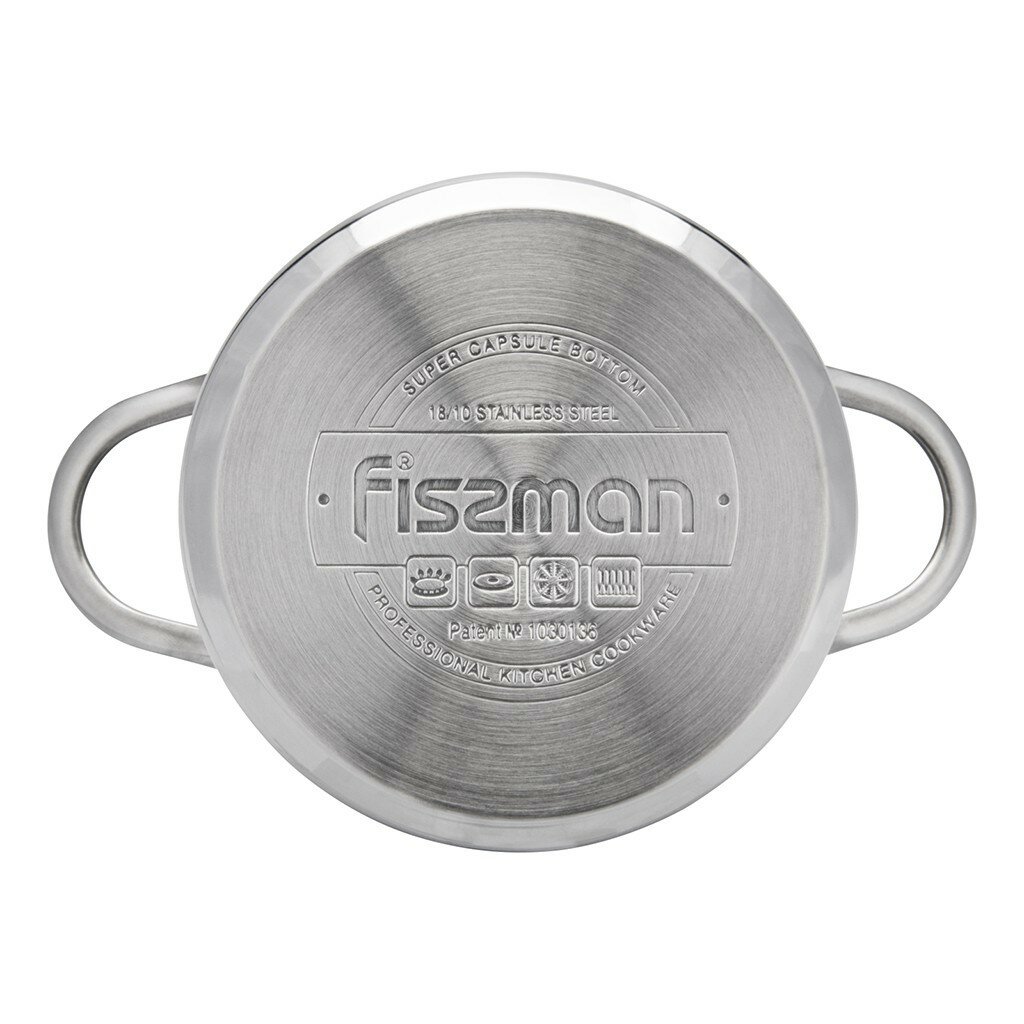 Кастрюля Fissman BAMBINO 14x7 см / 1,1 л со вставкой-пароваркой (нерж. сталь) (5275)