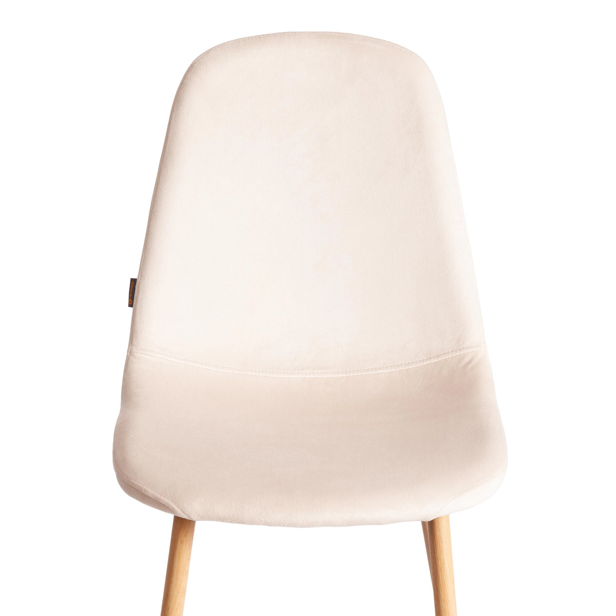 Стул Tetchair BREEZE (mod. JSC-58) / 1 шт. в упаковке Велюр/металл , 44 х 53 х 86 см, Light beige (светло-бежевый) HLR1 / натуральный