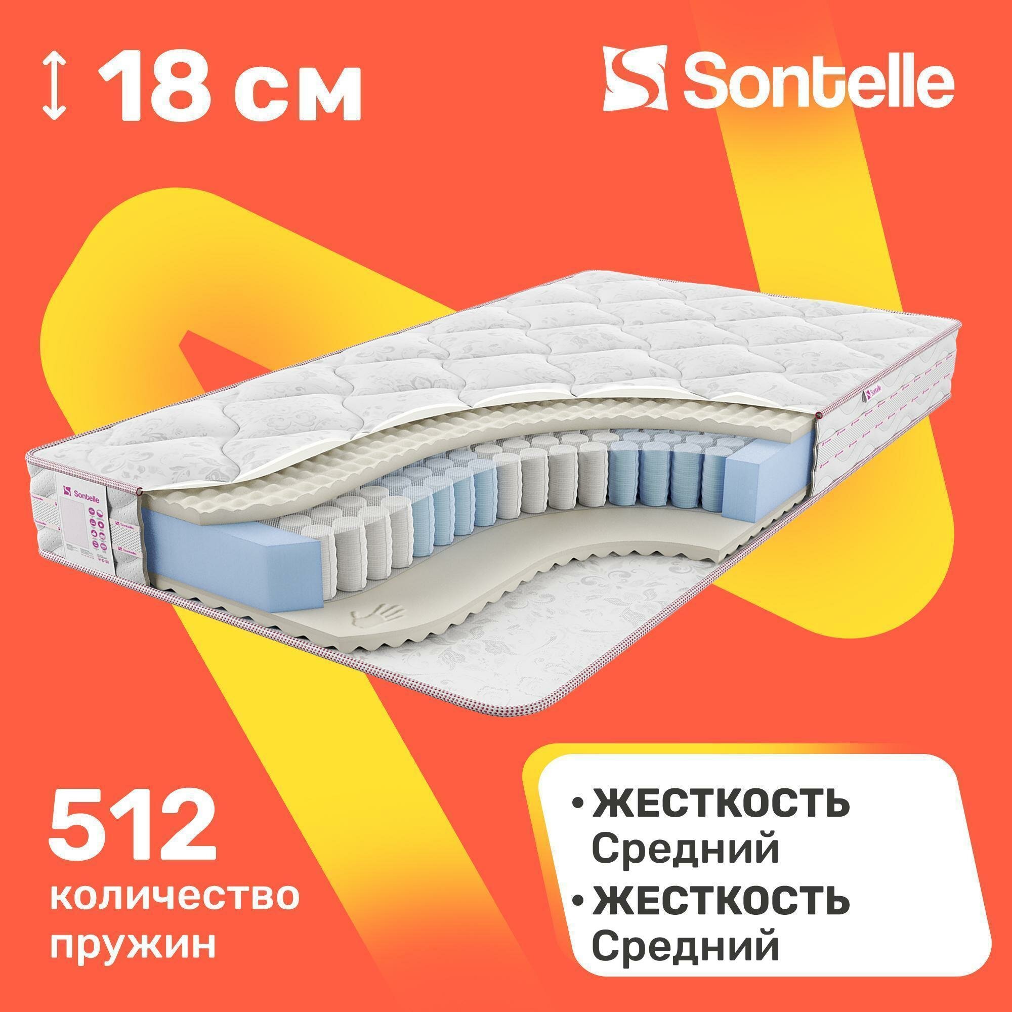 Матрас с независимыми пружинами Sontelle Vivre Castom bubble 160x200