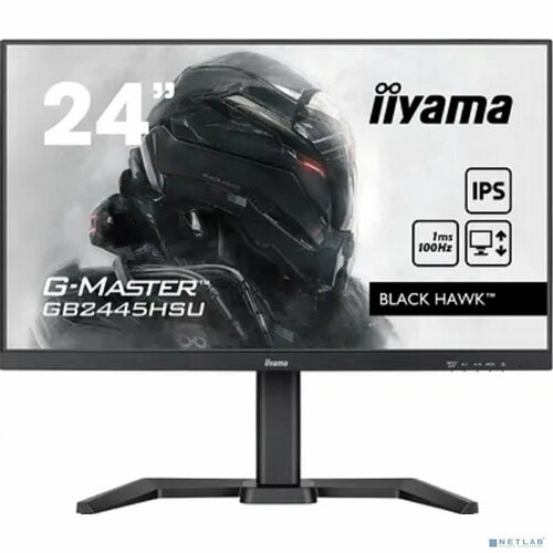 IIYAMA Монитор LCD IIYAMA 24" GB2445HSU-B1 IPS 1920x1080 100Hz 1ms 250cd HDMI DisplayPort USB M/M HAS чёрный черный