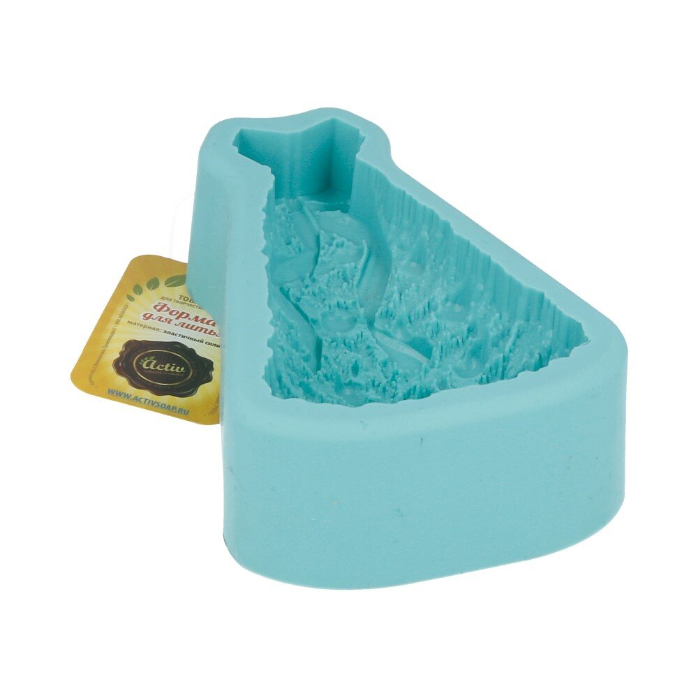 "Выдумщики" Форма для мыла ActivSoap силикон "Ёлка с игрушками" Арт.035