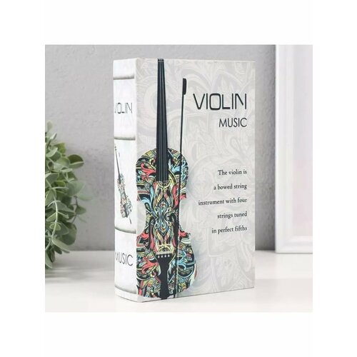 Сейф-книга шкатулка Скрипка и смычок 21х13х5 см 1423₽
