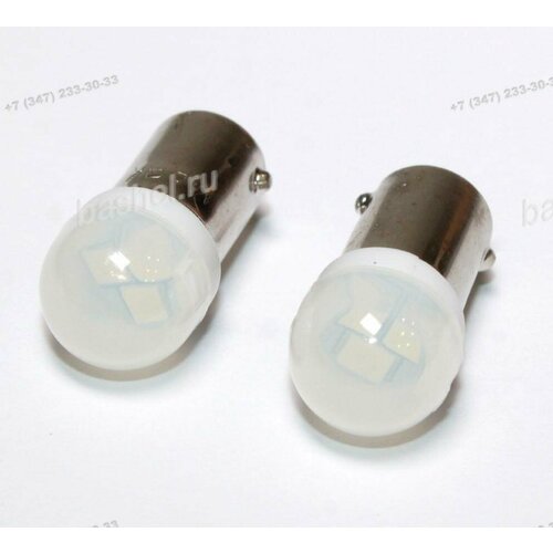 Маяк ультра 12V T8 3 диода SMD белая с цоколем T4W 2835 2 шт Автолампа светодиодная электротовар 1830₽