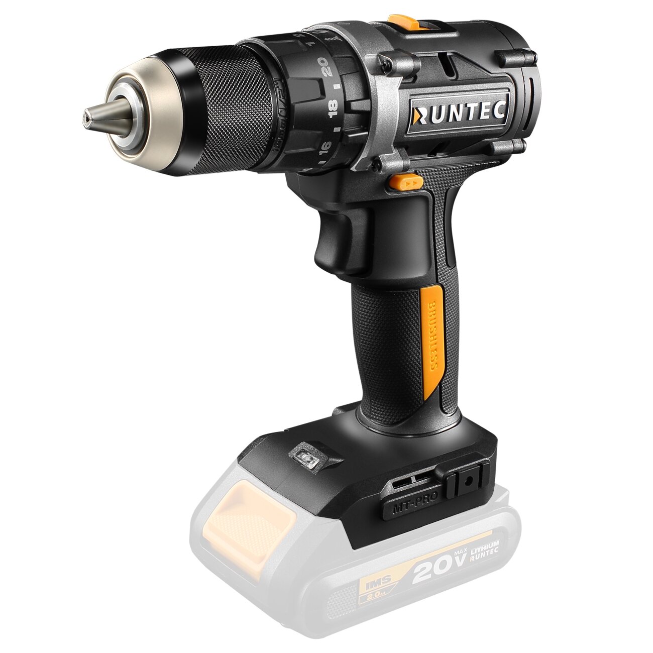 RUNTEC RT-ID222W Дрель-шуруповерт ударная аккумуляторная RUNTEC PRO 13 мм, 20В, 55Нм