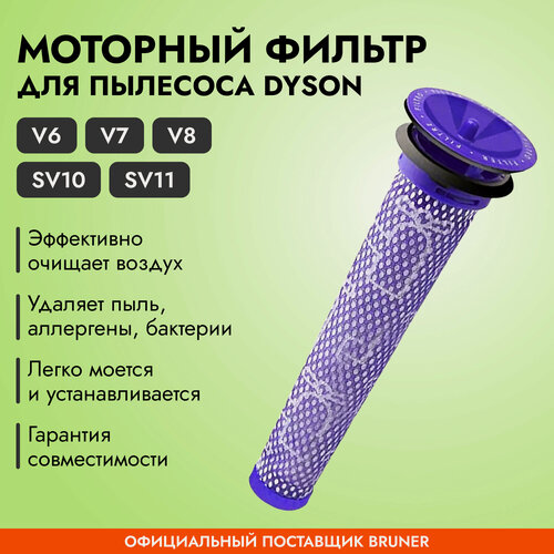 Изображение товара Фильтр моторный для dyson V6, V7, V8, DC58, DC59, DC61, DC62, DC74, SV10, SV11 BRUNER (MPVC-3511)