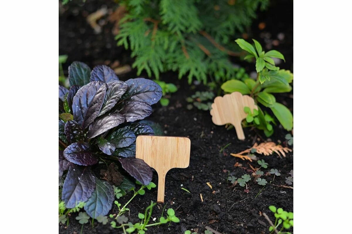 Мультидом Набор садовых табличек VL83-33, 8 шт, натуральный — фото 1