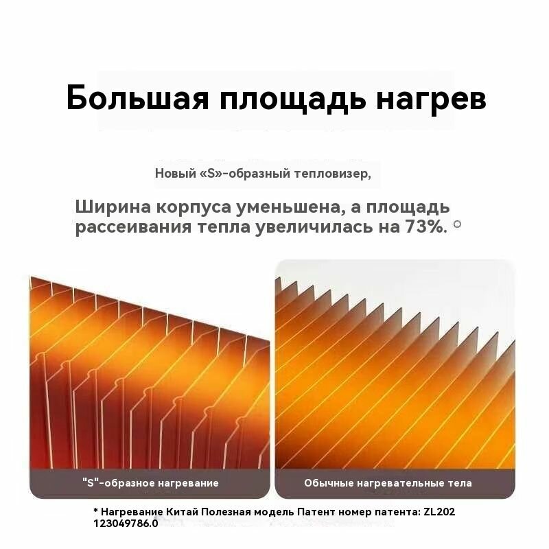 Изображение Графеновый плинтусный обогреватель серии Мицзя (тонкий)
