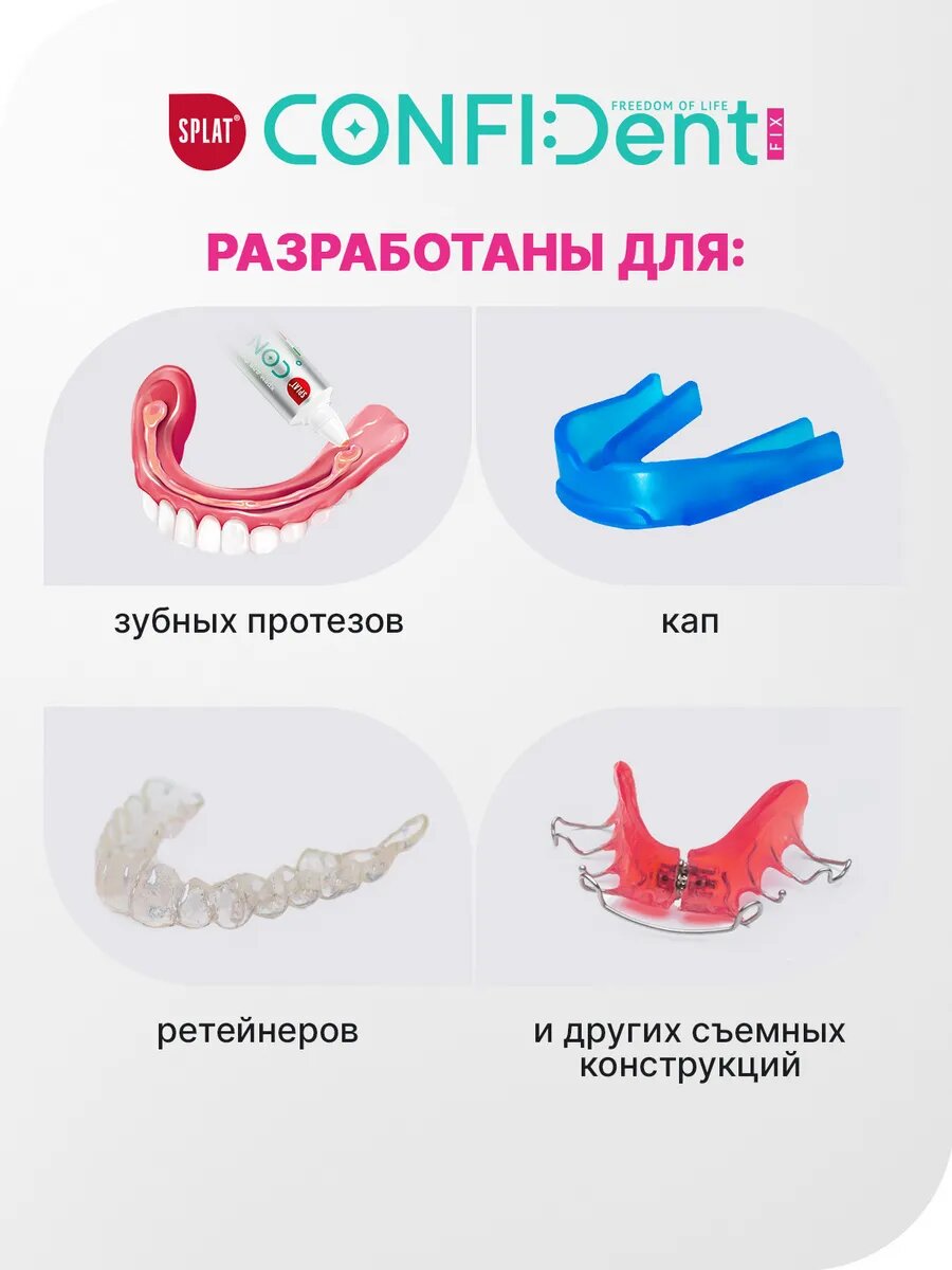 Таблетки для интенсивного очищения зубных протезов SPLAT Confident Экспресс 5-в-1. 30 шт — фото 1