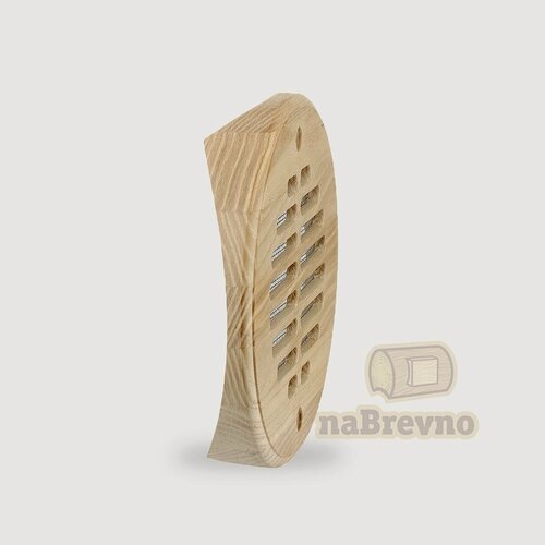 Изображение товара Круг. Вентиляционная решетка на бревно и блокхаус 280 мм для трубы 100 мм, ясень