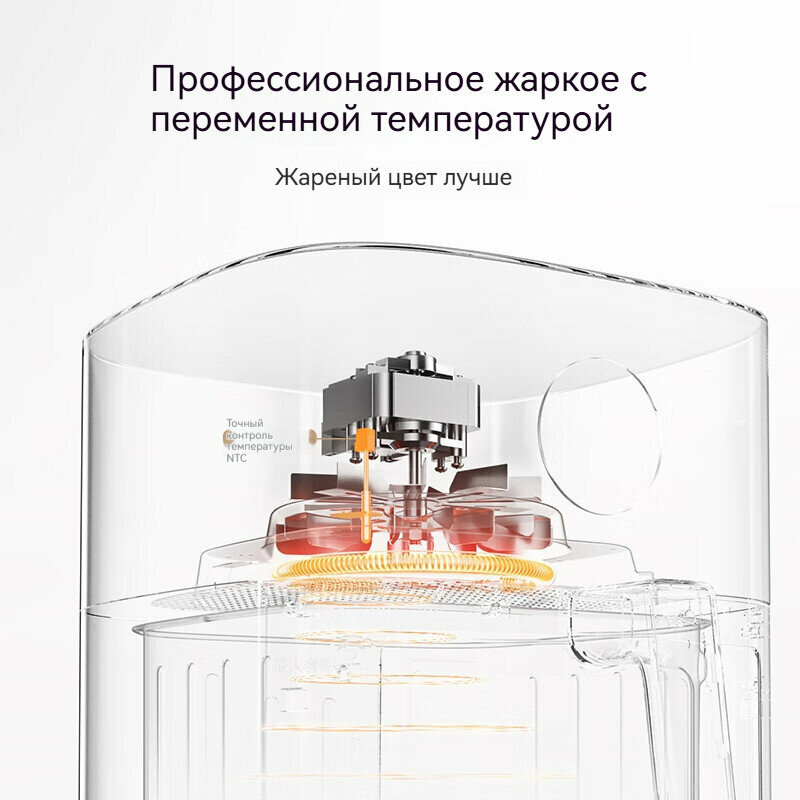 Фритюрницы Xiaomi Воздушная фритюрница Mijia Xiaomi, модель: S1, белый, 6 л, 28*32*37 см