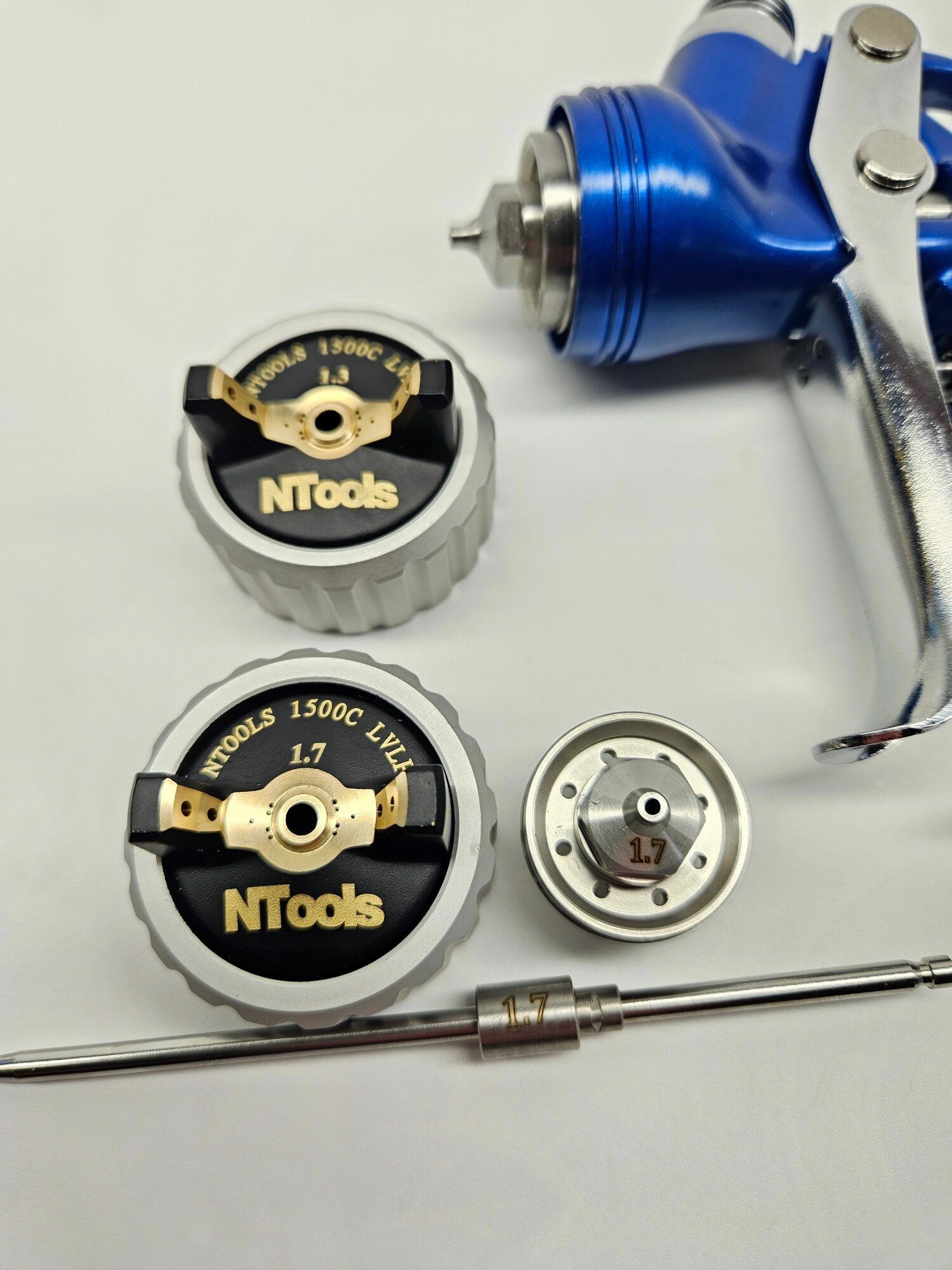 Краскопульт NTools 1500c 1.3+1.7 LVLP аналог SATA Jet 1500С 1.3+1.7 lvlp — фото 1