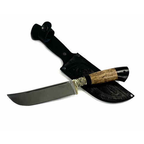 Нож Пчак Узбекский, кованая Х12МФ, карельская береза, черный граб