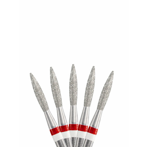 Тайфун набор фрез с жемчугом алмазная пламя острое 856104242100023 L100 мягкая d23мм 5 шт 658₽