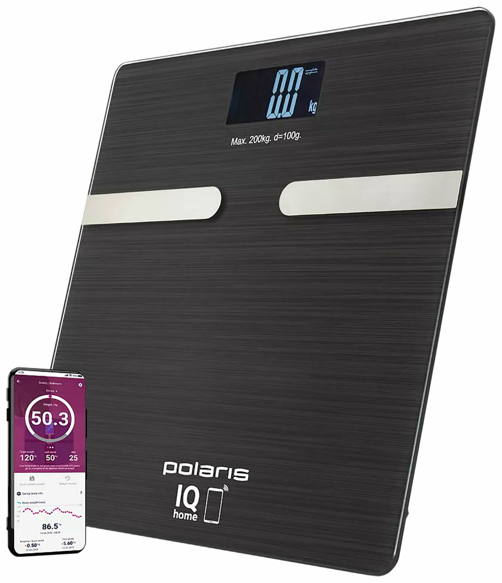 Весы напольные Polaris PWS 1892 IQ Home, графитовый
