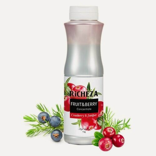 Изображение товара Концентрат RiCHEZA "Клюква-можжевельник", 1000г, с мякотью, без ГМО
