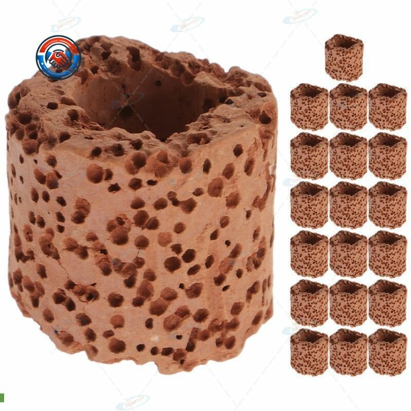 Кольца-фиксаторы для аквариумных растений керамические 20 шт кофейный цвет удерживают кусты на дне подходят для маленьких и больших аквариумов террариумов морских бассейнов