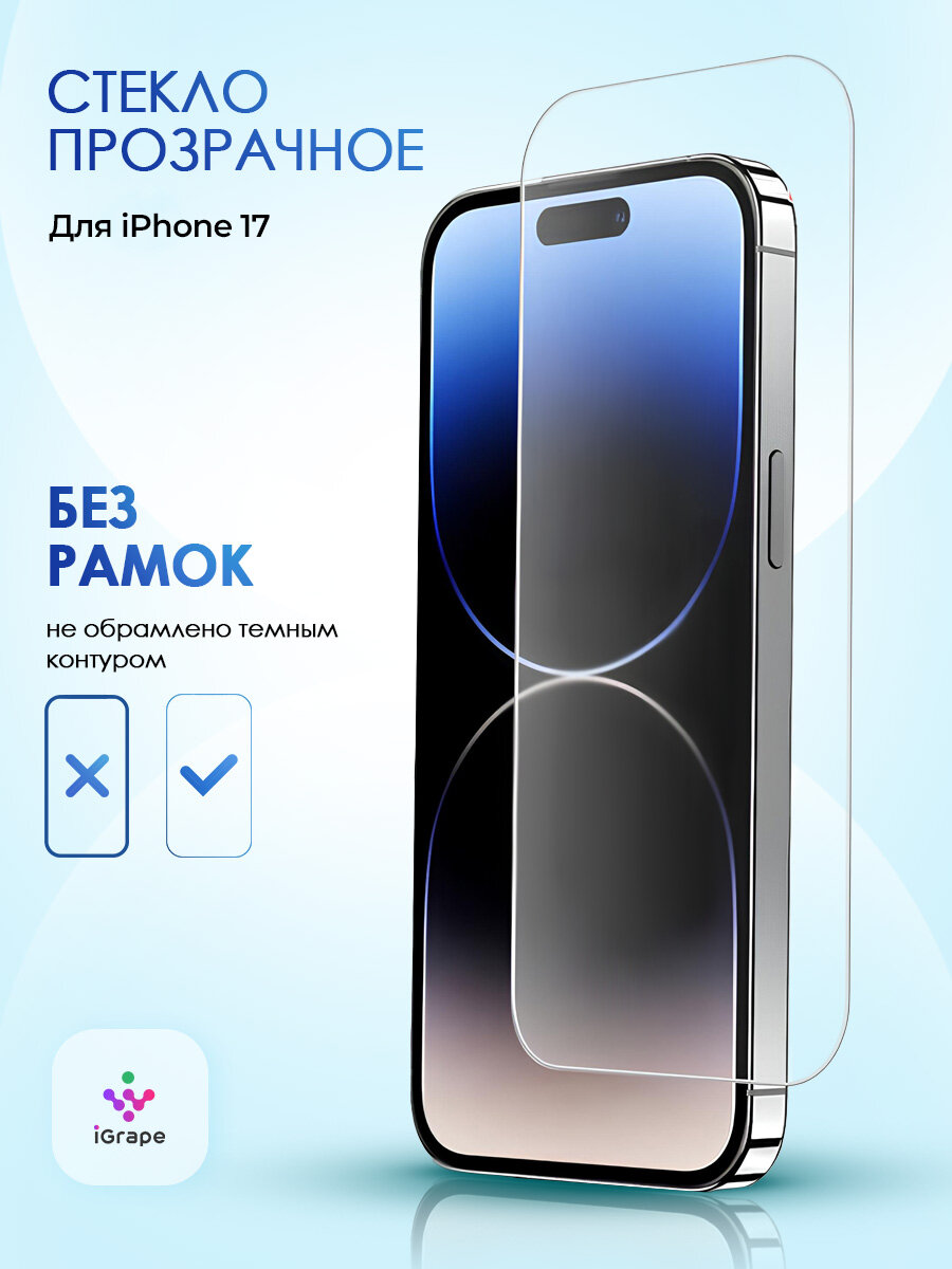 Защитное стекло без рамок для iPhone 17, iGrape / стекло на айфон 17