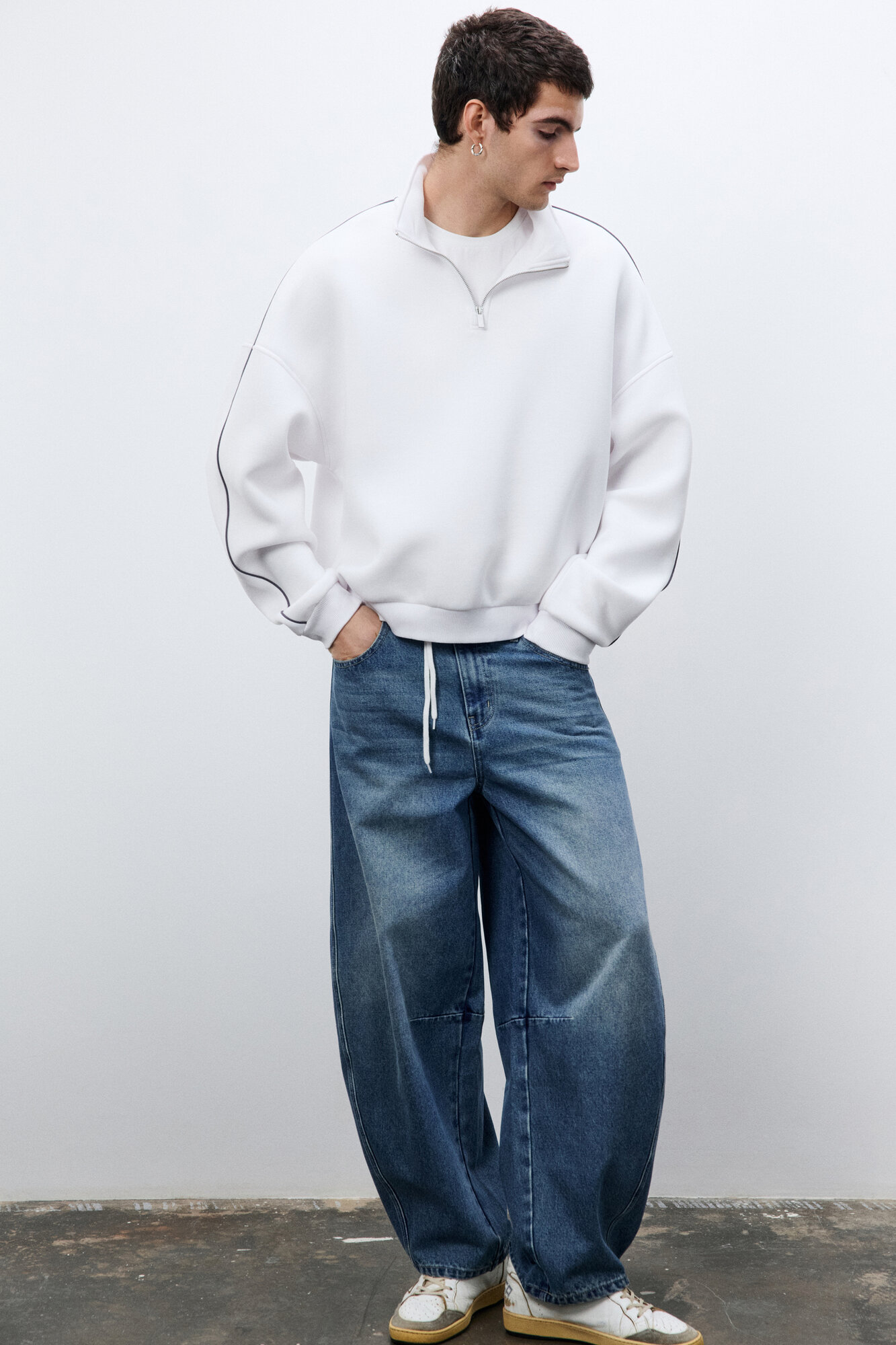 Толстовка Befree Man Basic, размер L, , белый — фото 1