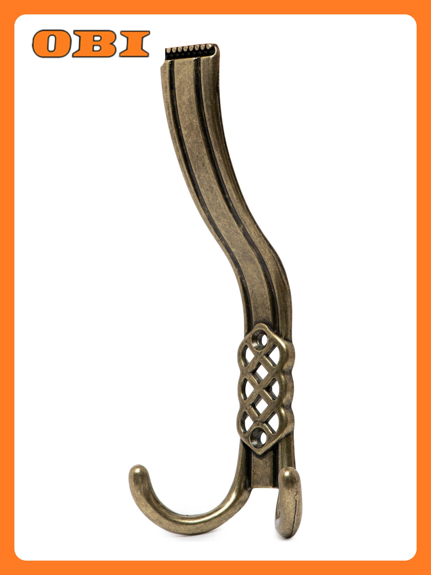 Крючок мебельный Larvij H02BIG тройной металл бронзовый 1 шт