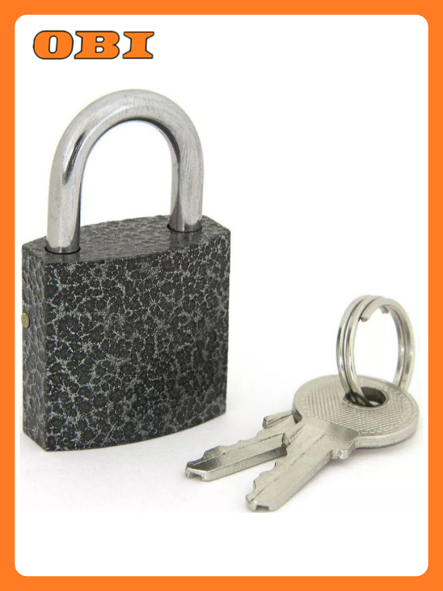 Замок навесной Palladium 303F-25 серый 2 ключа прочный для кейсов ящиков щитков