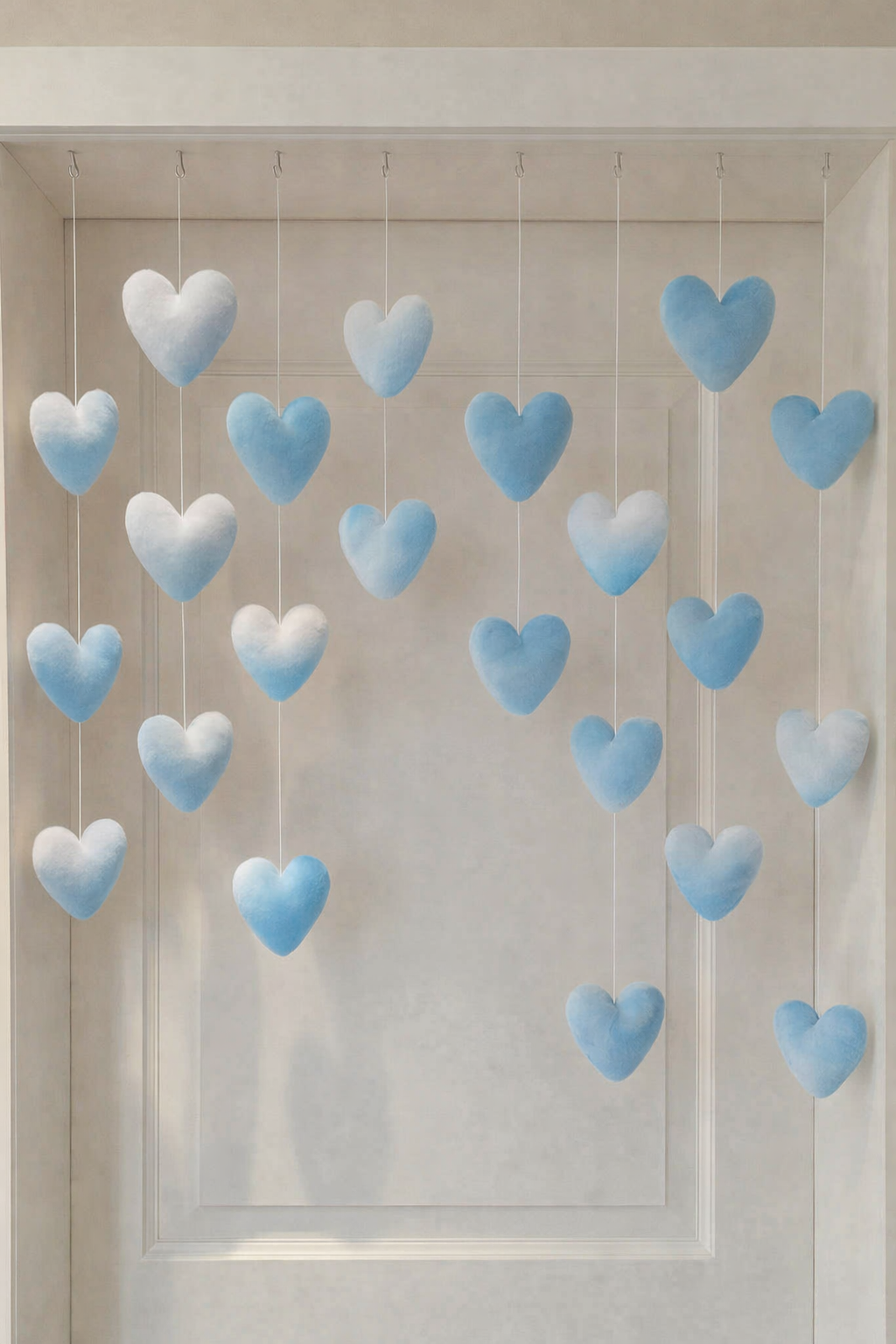 Гирлянда "Мягкие сердца", плюш, 18 элементов, для помещения, 25 см — фото 1