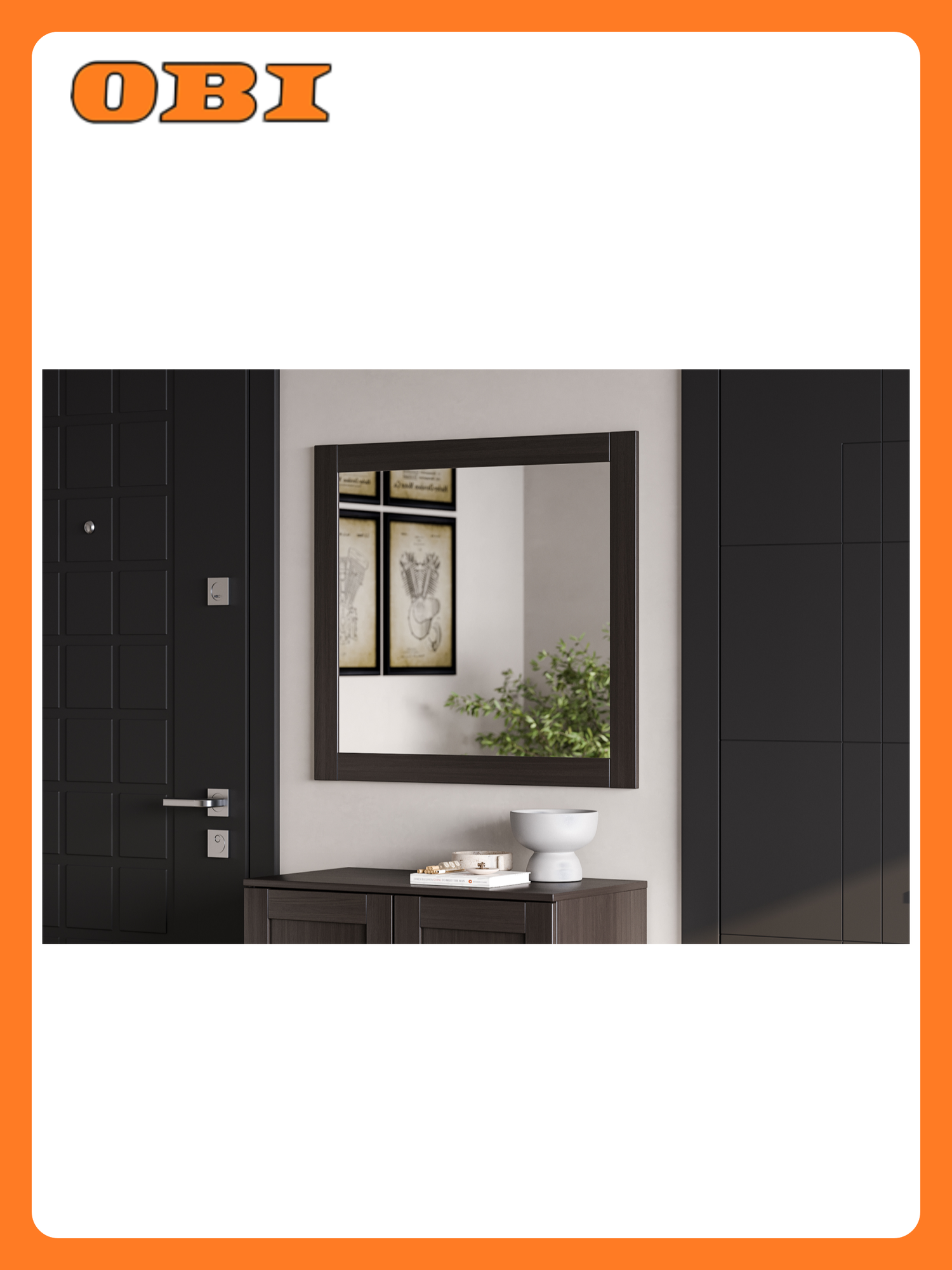 Зеркало навесное Шведский Стандарт Сириус 78х78 см дуб венге