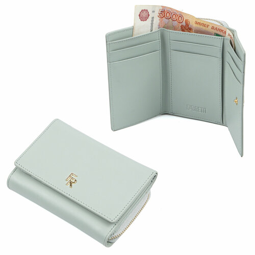фото Кошелек fabretti q23n-154, фактура гладкая, зеленый