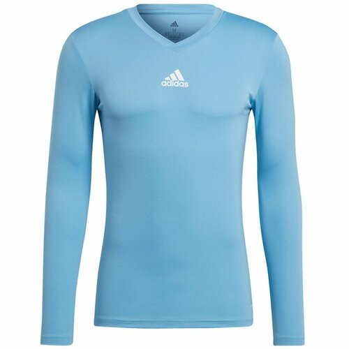 Лонгслив спортивный adidas, размер S, голубой футболка adidas aero3s tee pb мужчины gq2159 m