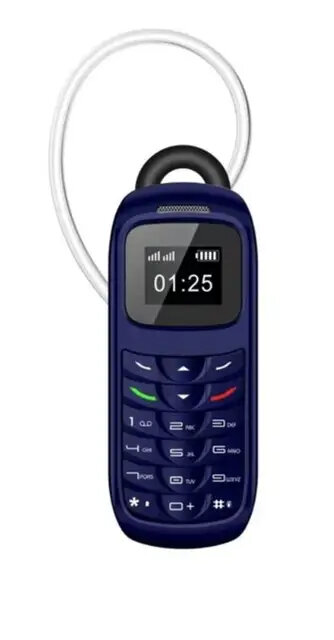 Миниатюрный телефон BM70, батарея 350 мАч, поддержка SIM + SD карт, темно-синий