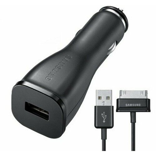 Автомобильное зарядное устройство Samsung ECA-10CBECSTD, USB, 30-pin (Samsung), 2A, черный