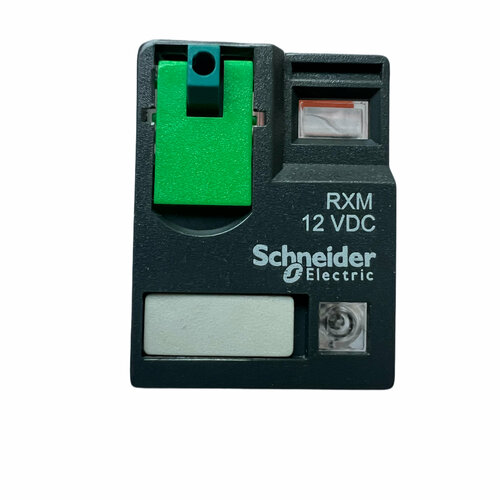 Реле Schneider Electric Zelio Relay RXM4AB2JD с 4 перекидными контактами (4CO), светодиодом и кнопкой тест с напряжением катушки 12В DC, 1 шт.