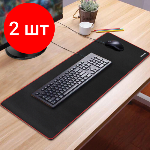 коврик dexp sp xl sakura black xl черный Комплект 2 шт, Коврик компьютерный для мыши и клавиатуры большой BLACK TITAN XL 800x300x3мм, черный, SONNEN, 513615